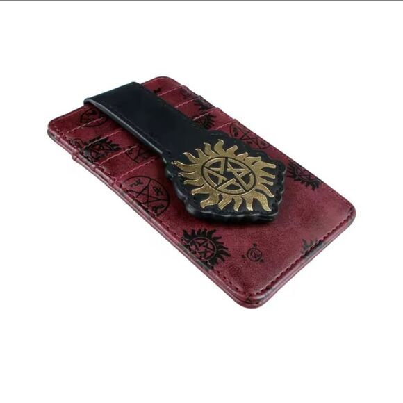 Supernatural Slim Wallet Card Holder with Gold Aquarian Star - Picture 3 of 6